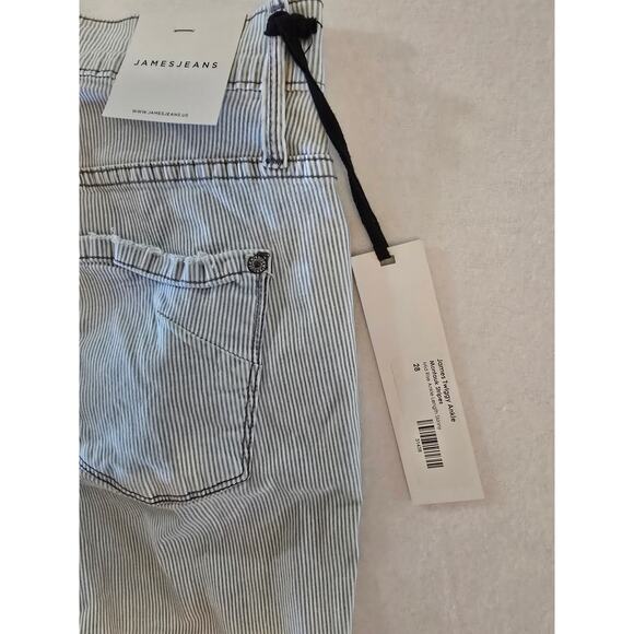 James Jeans Twiggy Ankle Blue White Striped - Size 29 - Picture 3 of 5